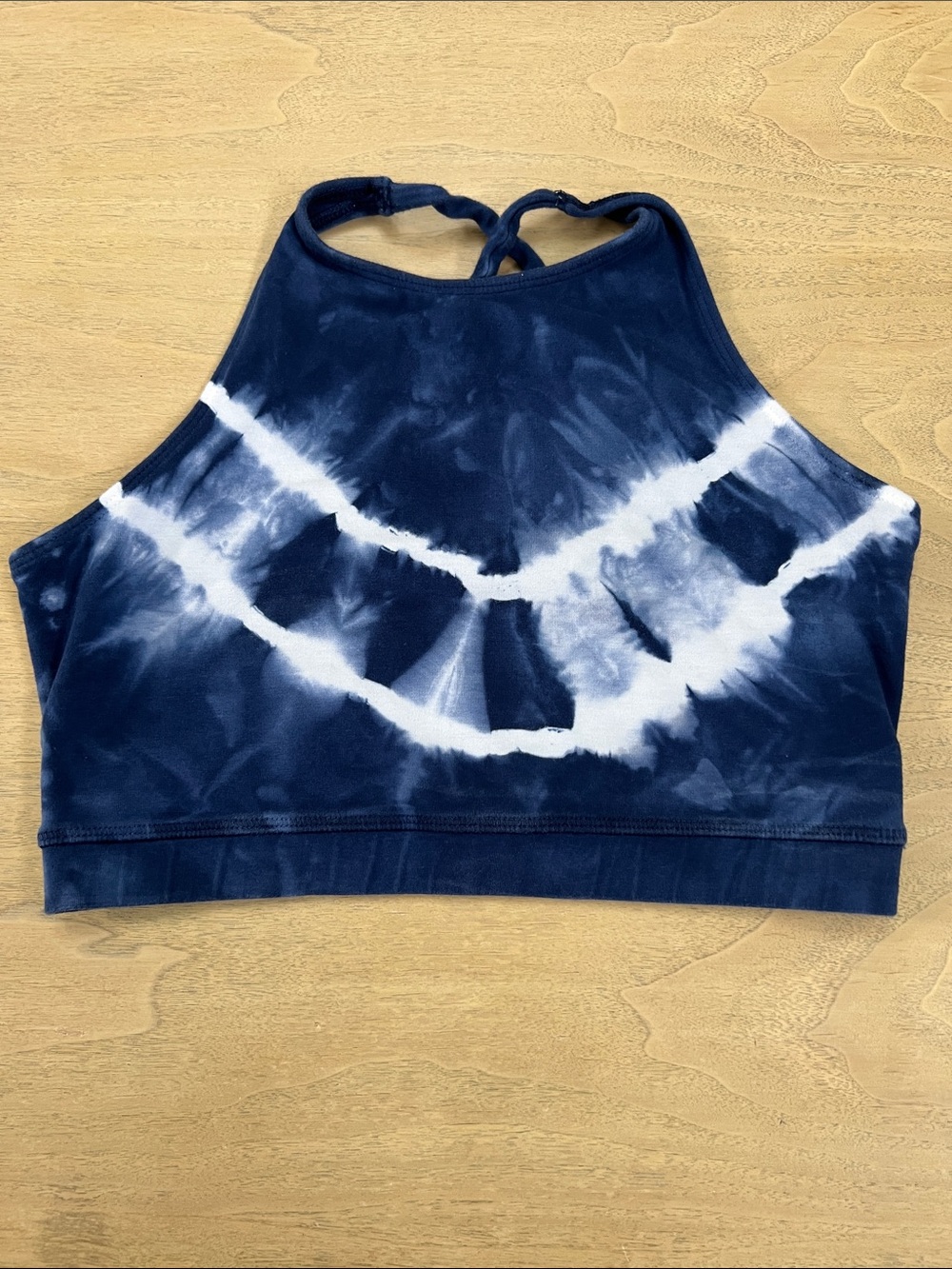 Electric&Rose Navy Tie-Dye High Neck Sports Bra